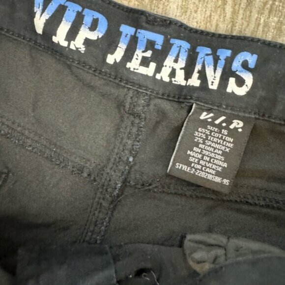 VIP Jeans Black Cargo Pants Size 15 PLUS SIZE - Picture 6 of 9